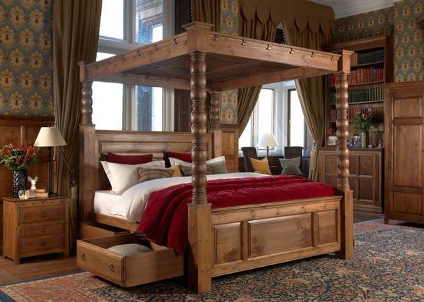 Solid wood bed frame u2013 wood species pros and cons and design ideas