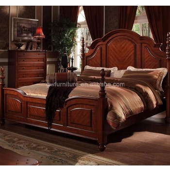 Victorian Solid Wood Bed - Buy Victorian Solid Wood Bed,Elegant