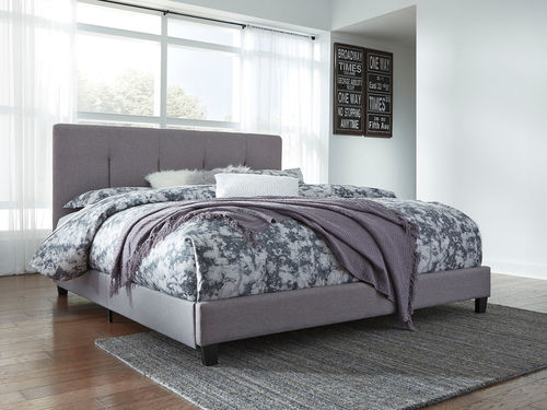 The Contemporary Upholstered Beds Gray King Upholstered Bed