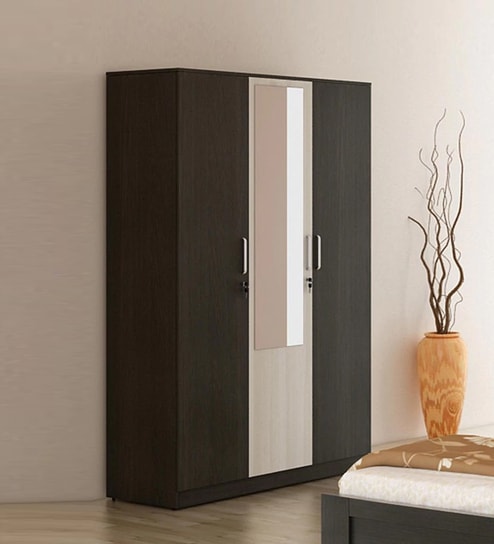 Buy Kosmo Delta Three Door Wardrobe with Mirror & Drawer by