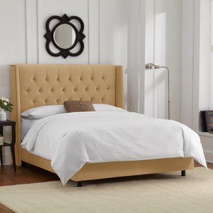 Upholstered Yellow Beds You'll Love | Wayfair