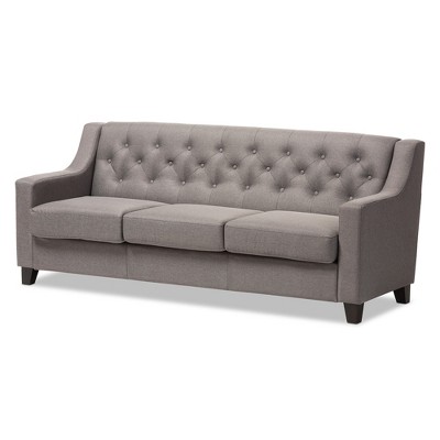 Arcadia Modern And Contemporary Fabric Upholstered Button - Tufted Living  Room 3 - Seater Sofa - Baxton Studio