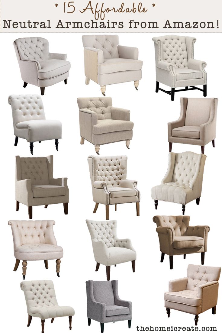 15 Affordable neutral armchairs from Amazon! A couple are even under $200!