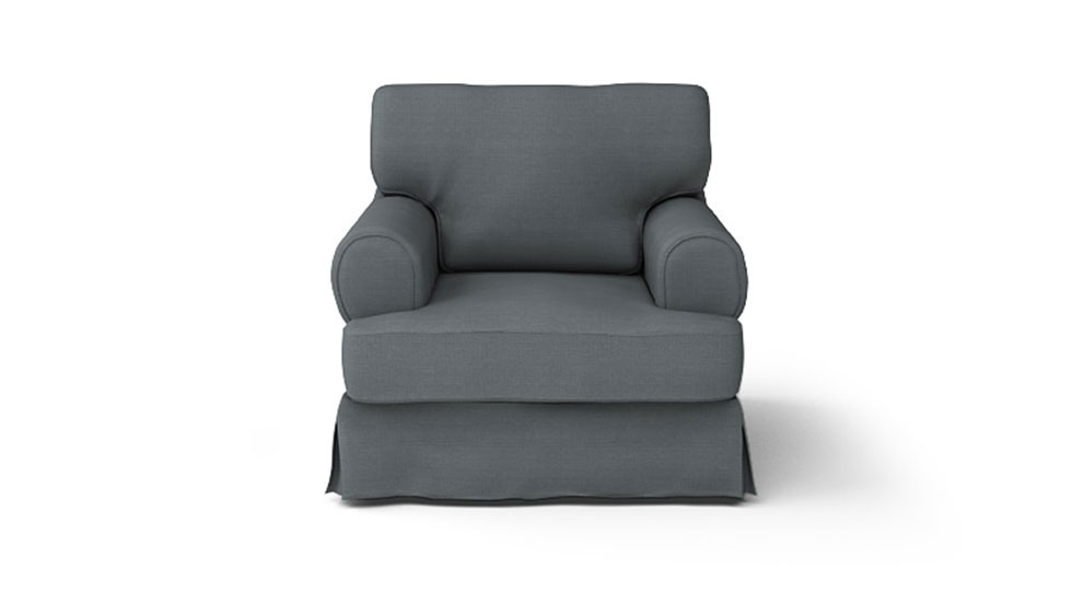 IKEA Barkaby Armchair Covers Kino Charcoal Heavy Duty Couch Slipcover