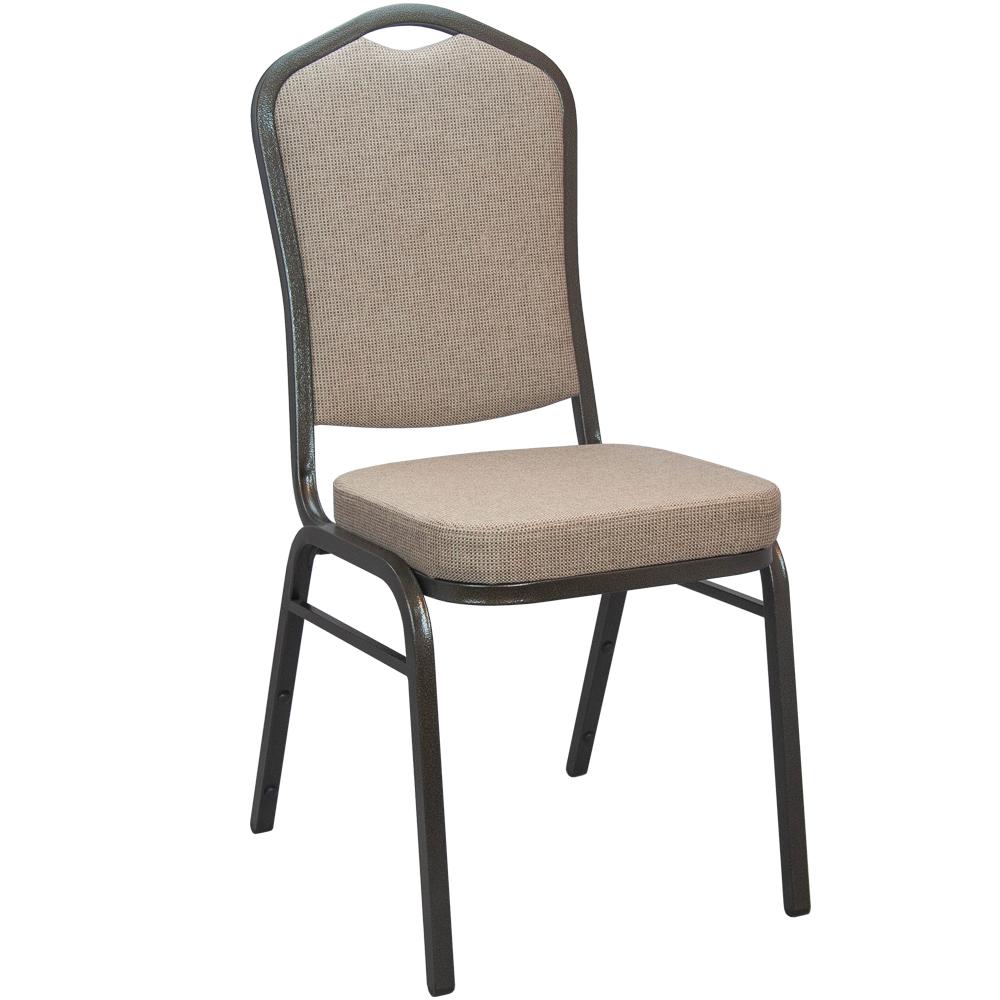 Mixed Tan Fabric Crown Back Banquet Chair (Set of 25)