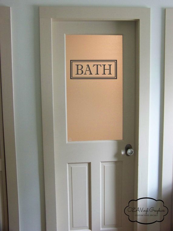 Bath Vinyl Decal Bathroom Glass Door Decal by OZAVinylGraphics