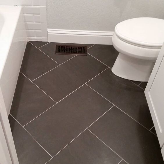 12x24 Tile Bathroom Floor. Could use same tile but different design on  shower walls (not this exact tile but this shape & size).