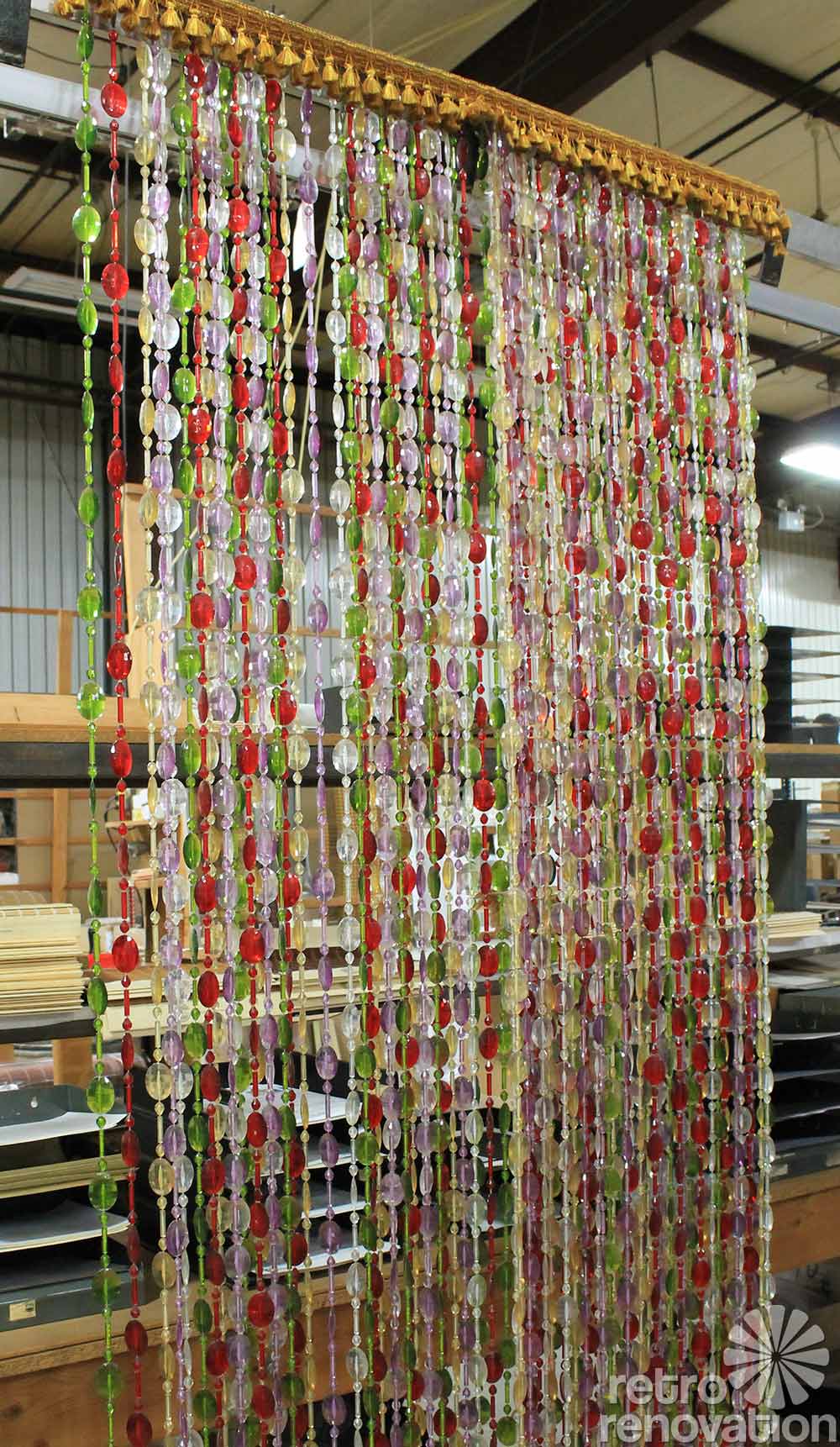 retro beaded curtains 1970s. Made in the USA