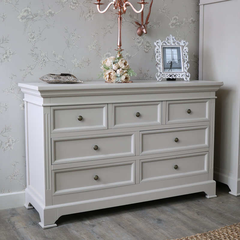 Grey Bedroom Furniture Large Drawer Chest Of Drawers Clothing Pertaining To  Decorations