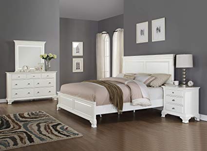 Amazon.com: Roundhill Furniture B012KDMN Laveno 012 Wood Bed Room