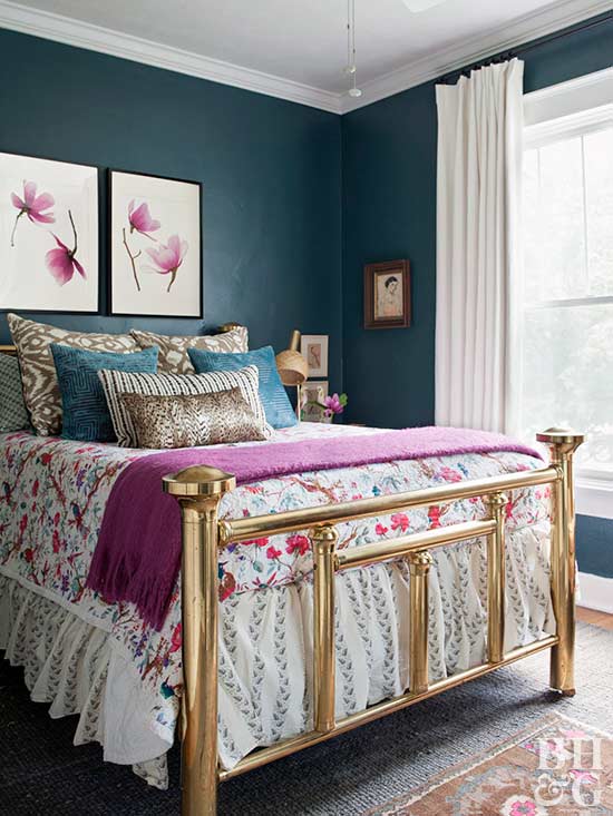 Jewel-Tone Bedroom Paint Colors