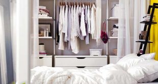 IKEA storage units allow you to create fully functional wardrobe that  occupy any space you want