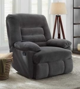 Image is loading Big-amp-Tall-Gray-Massage-Recliners-Grey-Armchair-