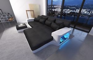La foto se está cargando Big-Sofa-Leather-SAN-DIEGO-with-LED-lights-