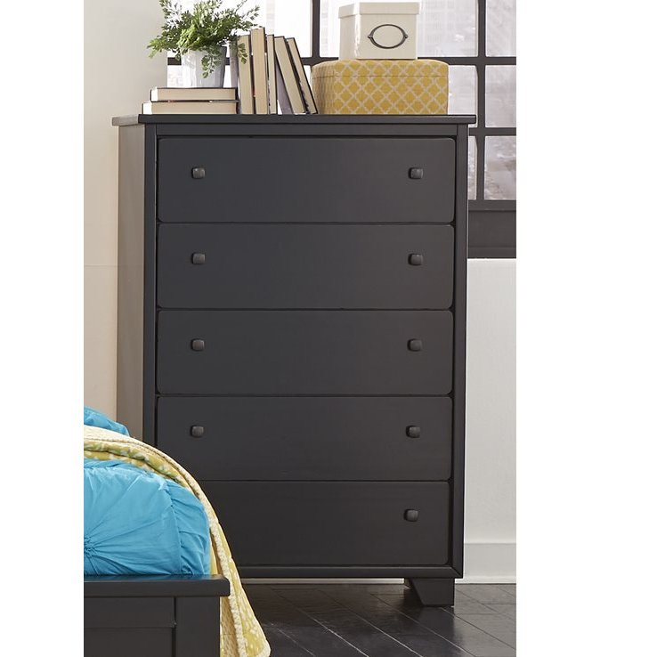 Contemporary Black Chest of Drawers - Diego