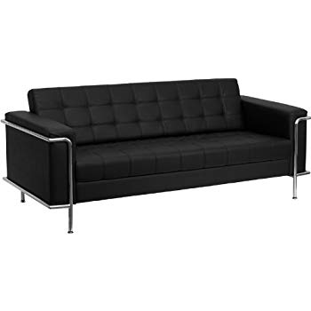 Flash Furniture ZB-LESLEY-8090-SOFA-BK-GG Hercules Lesley Series