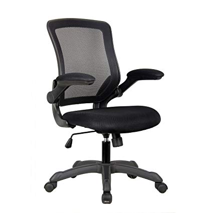 Mesh Task Office Chair with Flip Up Arms. Color: Black