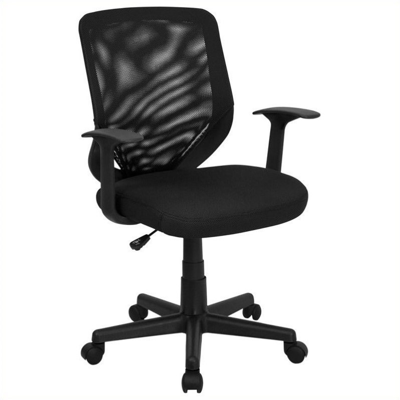 Mid-Back Mesh Office Chair in Black