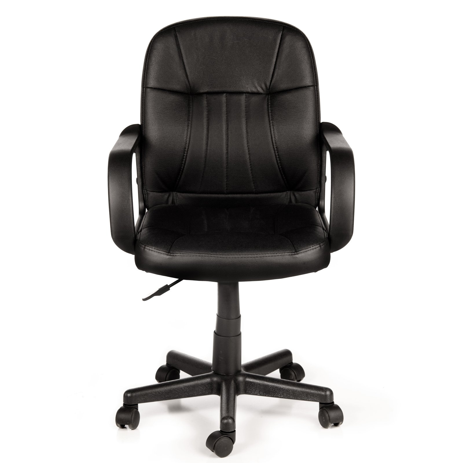 Product Image Comfort Products 60-5607M Mid-Back Leather Office Chair, Black