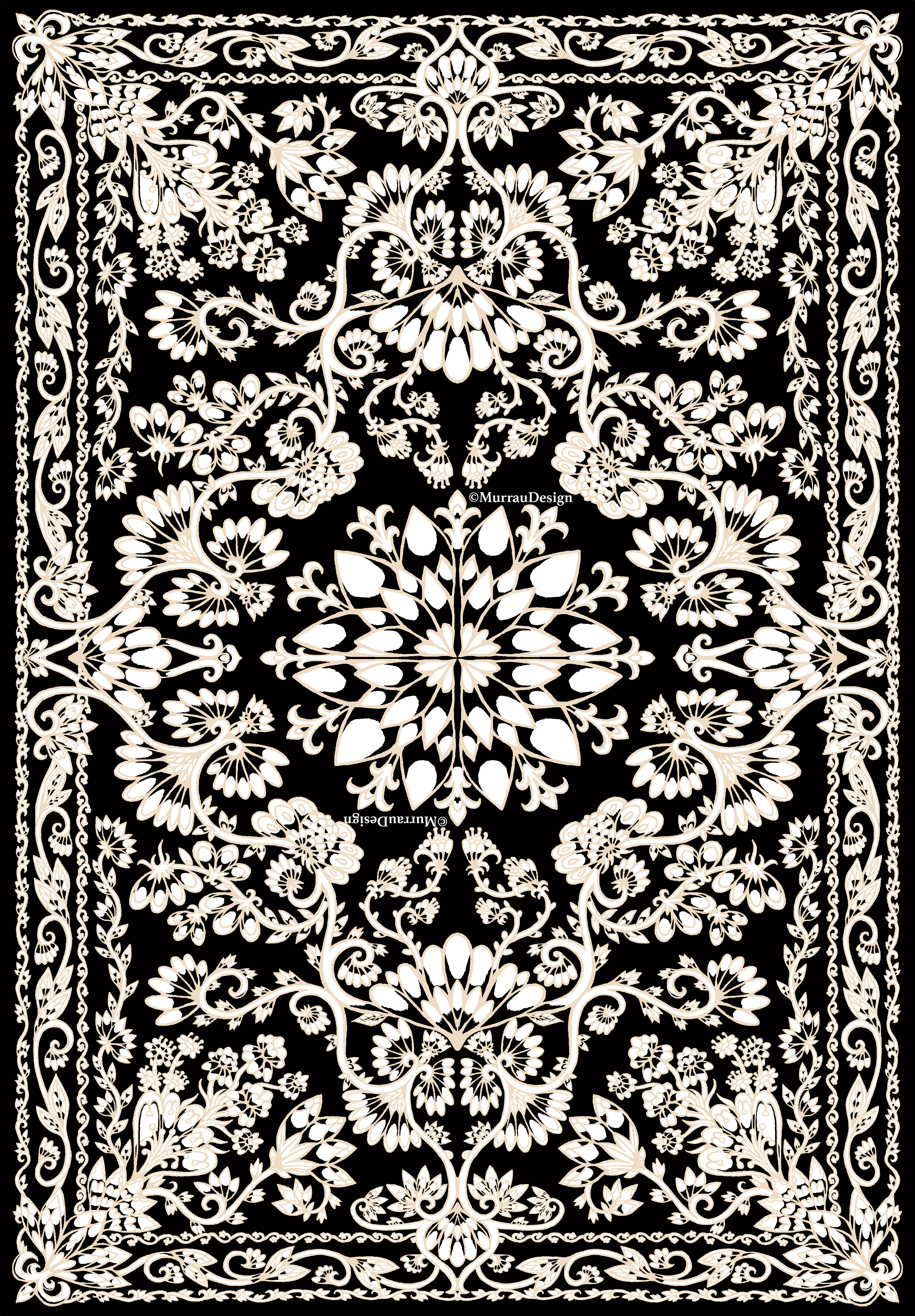 Karoliina Carpet design, black, 2017.
