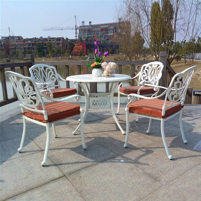 5-piece cast aluminum patio furniture garden furniture Outdoor furniture  durable and used for years