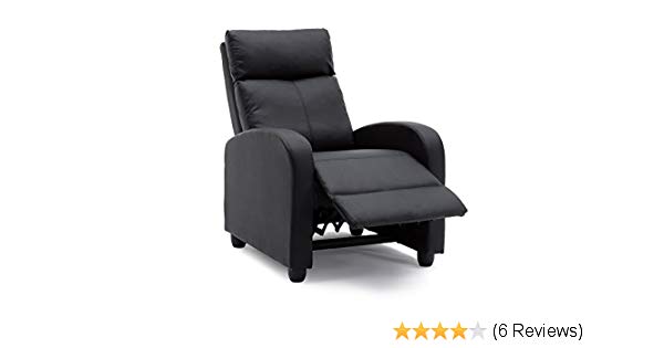 Traveller Location: Recliner Chair Modern PU Leather Living Room Single Chairs Sofa  Seat (Black): Kitchen & Dining