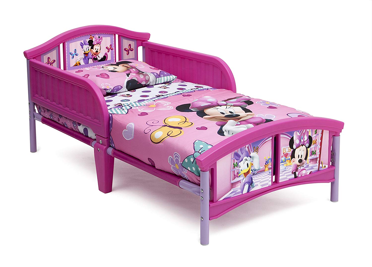 Traveller Location : Delta Children Plastic Toddler Bed, Disney Minnie Mouse : Baby