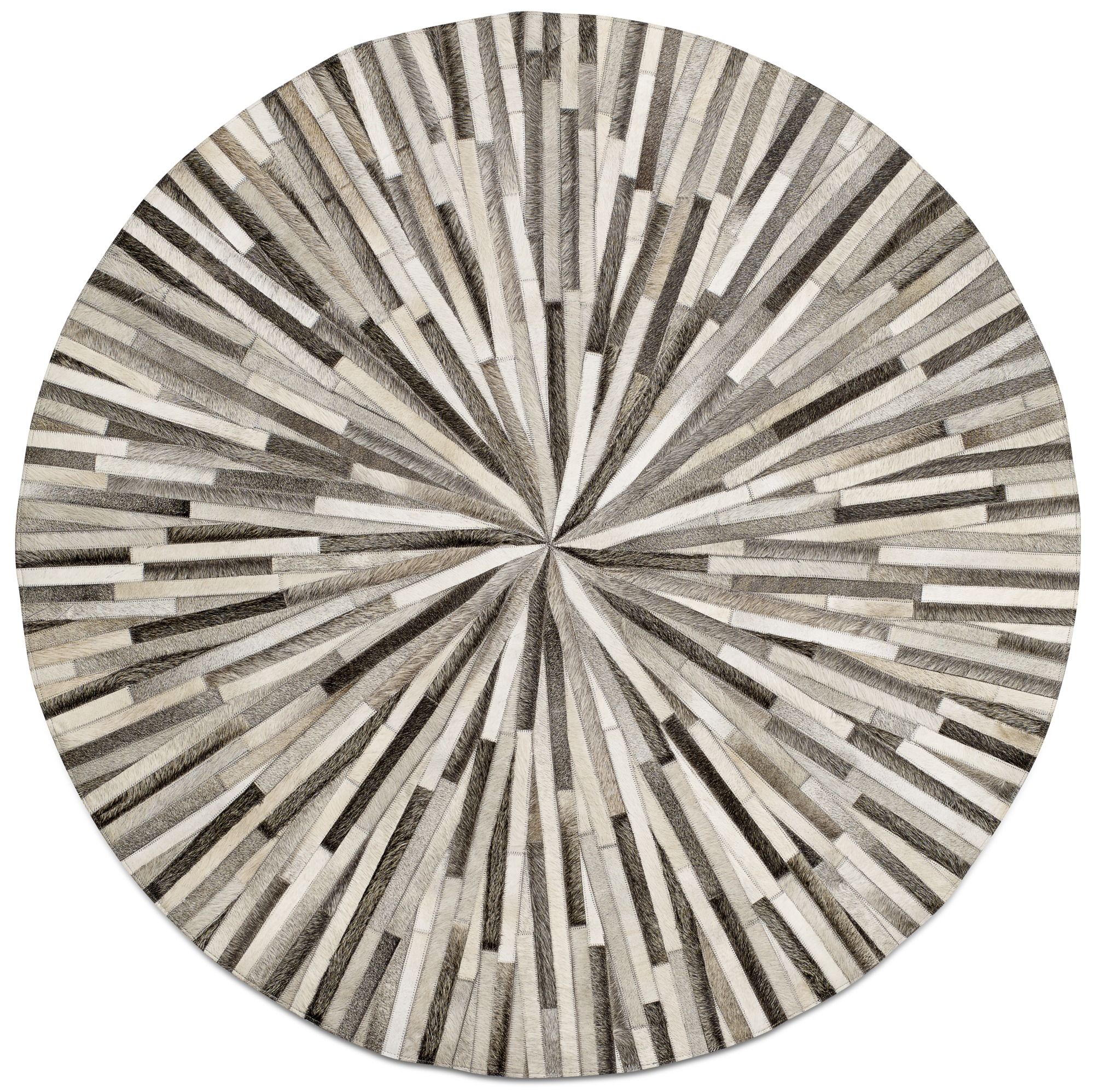 Grey cowskin 150cm diameter Contemporary round rugs - Quality from BoConcept