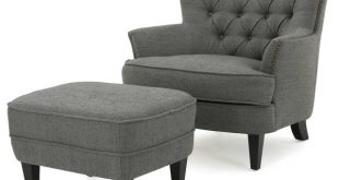 Teton Gray Fabric Club Chair and Ottoman - Transitional - Armchairs And  Accent Chairs - by GDFStudio