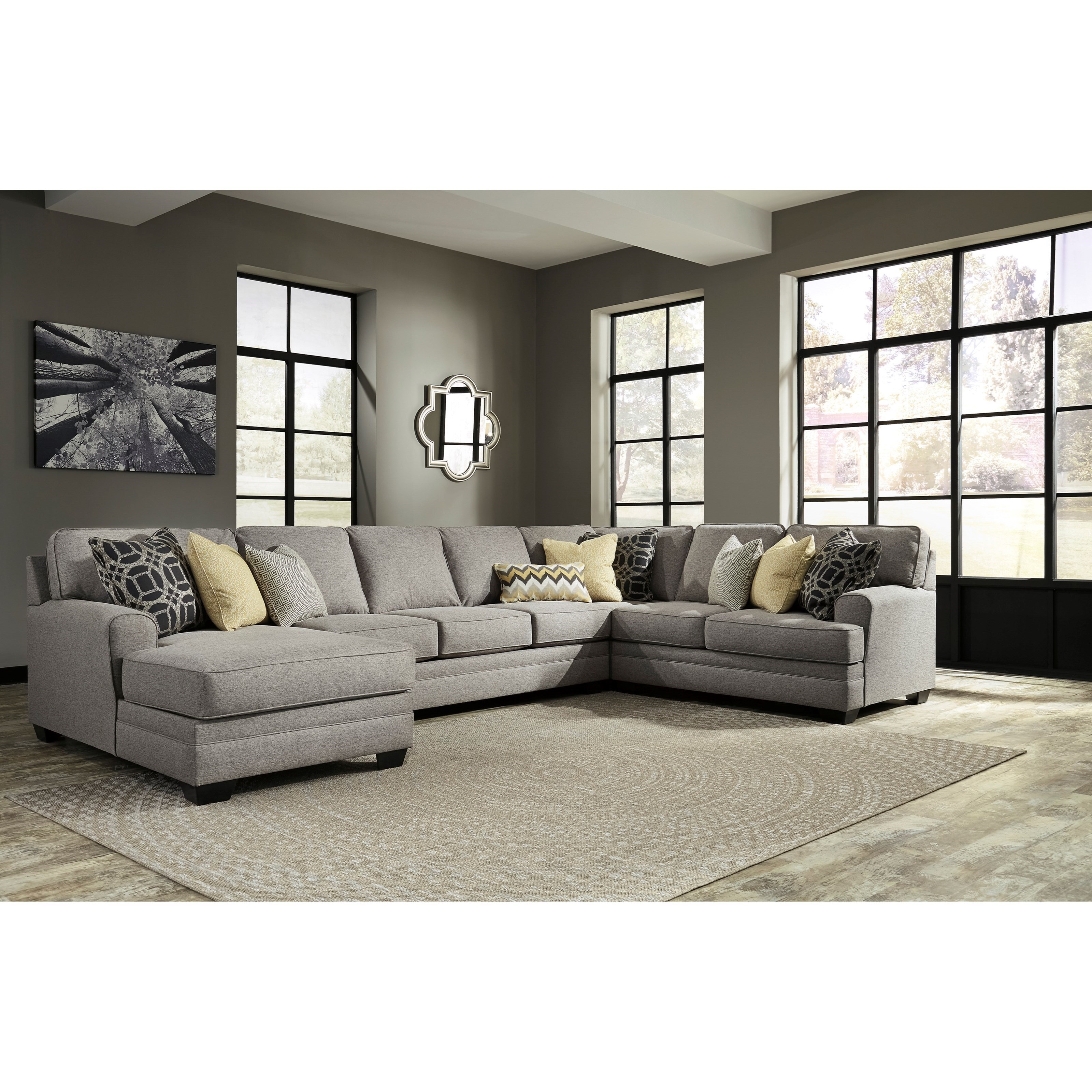Benchcraft by Ashley Cresson4-Piece Sectional with Chaise & Armless Sofa