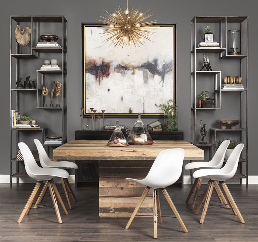 INDUSTRIAL SQUARE DINING TABLE | Lofty Ideal: made of reclaimed and  repurposed pine, the Tahoe Square Dining Table combines rustic charm with  modern design