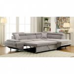 Contemporary Grey Sectional Sleeper Sofa