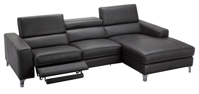 Ariana Italian Leather Sectional Sofa With Power Recliner