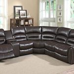 Contemporary Leather Reclining Sectional Sofa