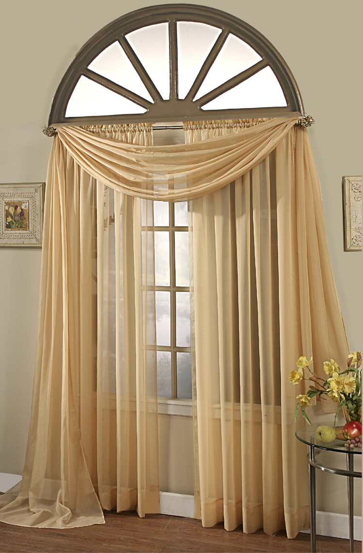 Sheer Voile Elegance Curtain & Scarf Panel – Silver / Grey – Stylemaster -  Contemporary & Modern Curtains