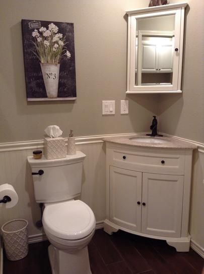 D Corner Vanity in White with Granite Vanity Top in Grey with White Basin  0567600410 at The Home Depot - Mobile