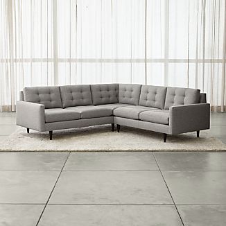 Petrie 2-Piece Corner Midcentury Sectional Sofa