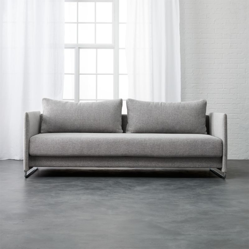 tandom microgrid grey sleeper sofa