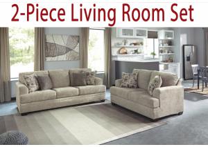 2-Piece Living Room Set: Barr Sisal Sofa & Loveseat