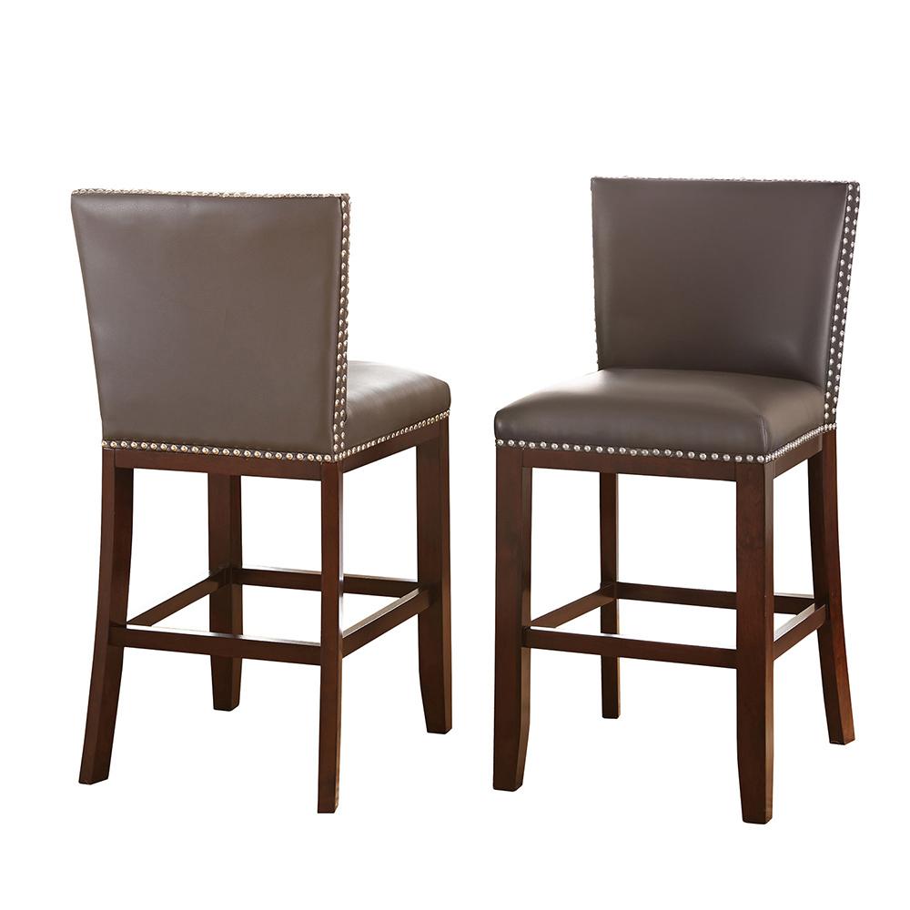 Steve Silver Company Tiffany Counter Height Gray Chairs (Set of 2)