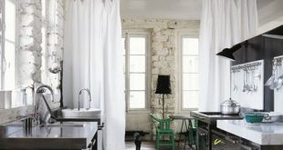 Curtain Room Dividers In Lofty Spaces | photo Andrea Ferrari | via Elle  Décor | House & Home