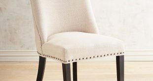 Corinne Linen Dining Chair with Black Espresso Wood