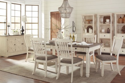 Bolanburg White and Gray Rectangular Dining Room Set Main Image