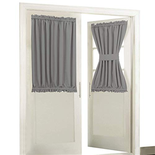 Aquazolax Blackout Rod Pockets Door/Window Curtain Back Door Side Panels  for Privacy 54W x