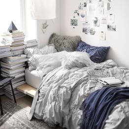 Light Gray Ruched Diamond Bedroom