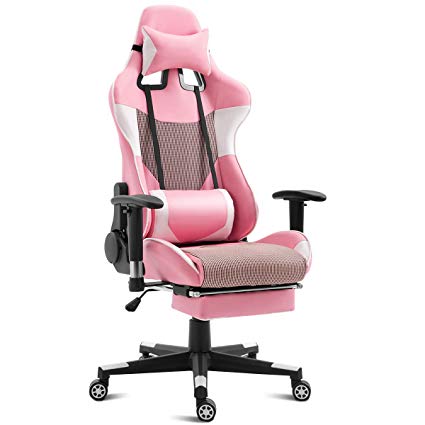 Giantex Gaming Chair Racing Style High Back Ergonomic Office Chair  Executive Swivel Computer Desk Chair Height