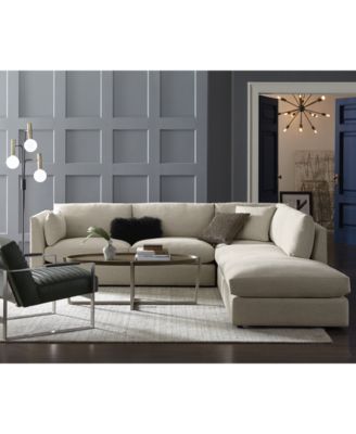 Kala 3-Pc. Fabric Sectional Sofa