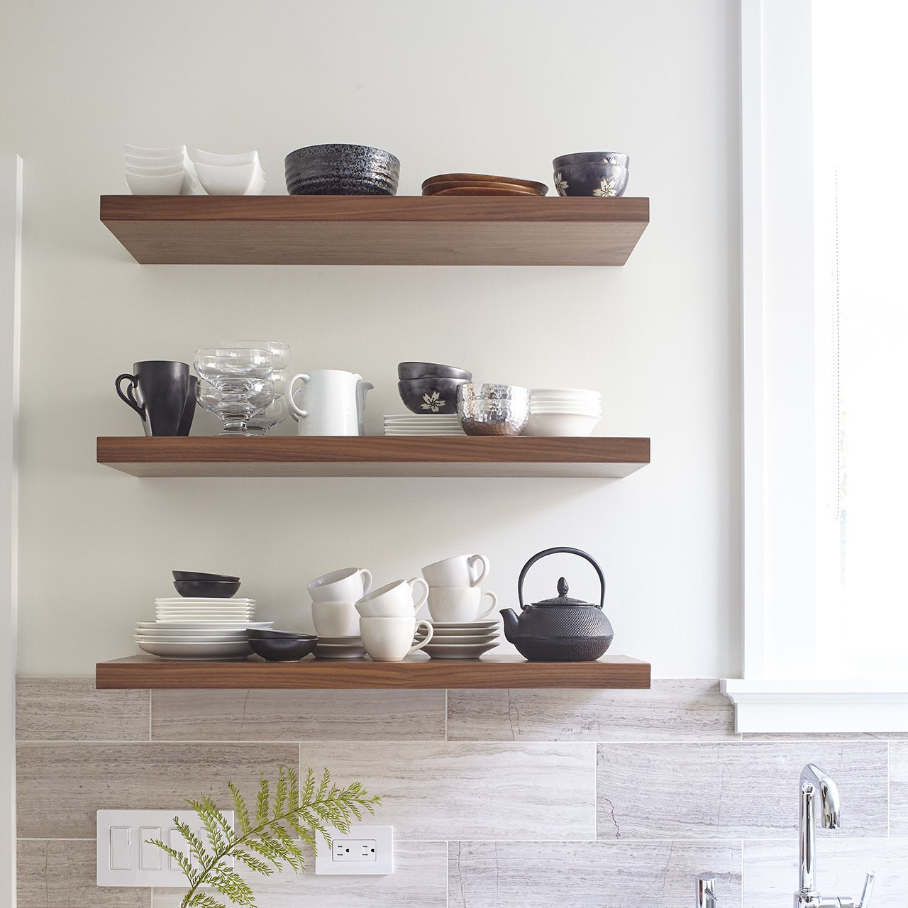 Designer Floating Shelves for the Kitchen