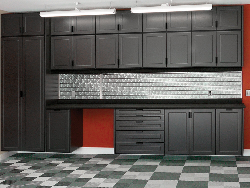 black garage cabinets