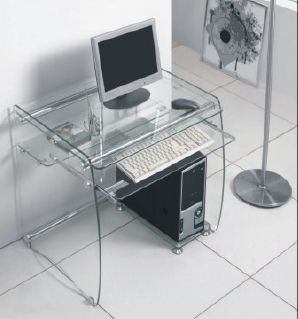 Boxey Clear Glass Computer Desk in 2019 | Home sweet home & Decor